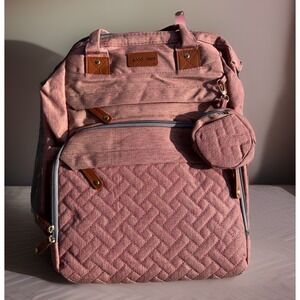 Goodmum Dusty Rose & Grey Diaper Bag - Brand NEW!
